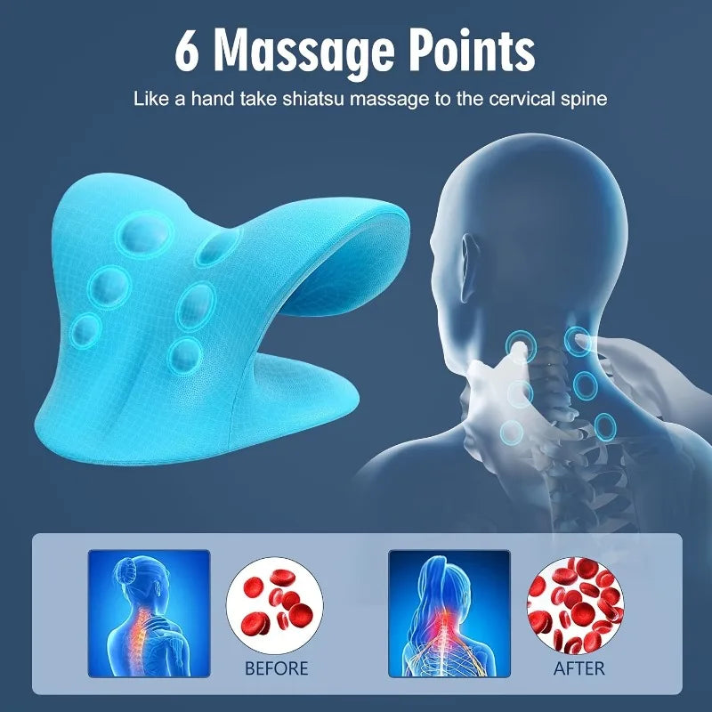 Neck Stretchers for Neck Pain Relief, Neck Traction Devices for Spine Alignment Chiropractic Pillows, Neck and Shoulder Relaxers