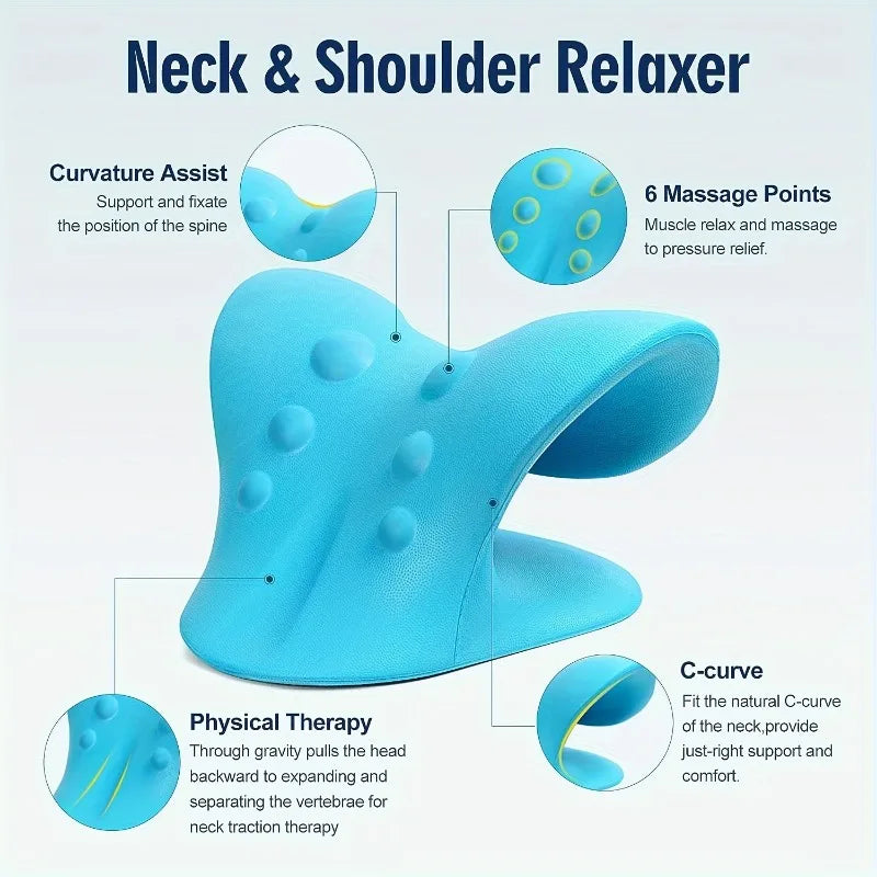 Neck Stretchers for Neck Pain Relief, Neck Traction Devices for Spine Alignment Chiropractic Pillows, Neck and Shoulder Relaxers